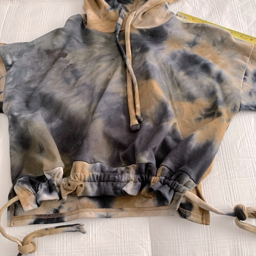 BlankNYC Tie Dye Cropped Hooded Sweatshirt - S - Picture 3 of 5